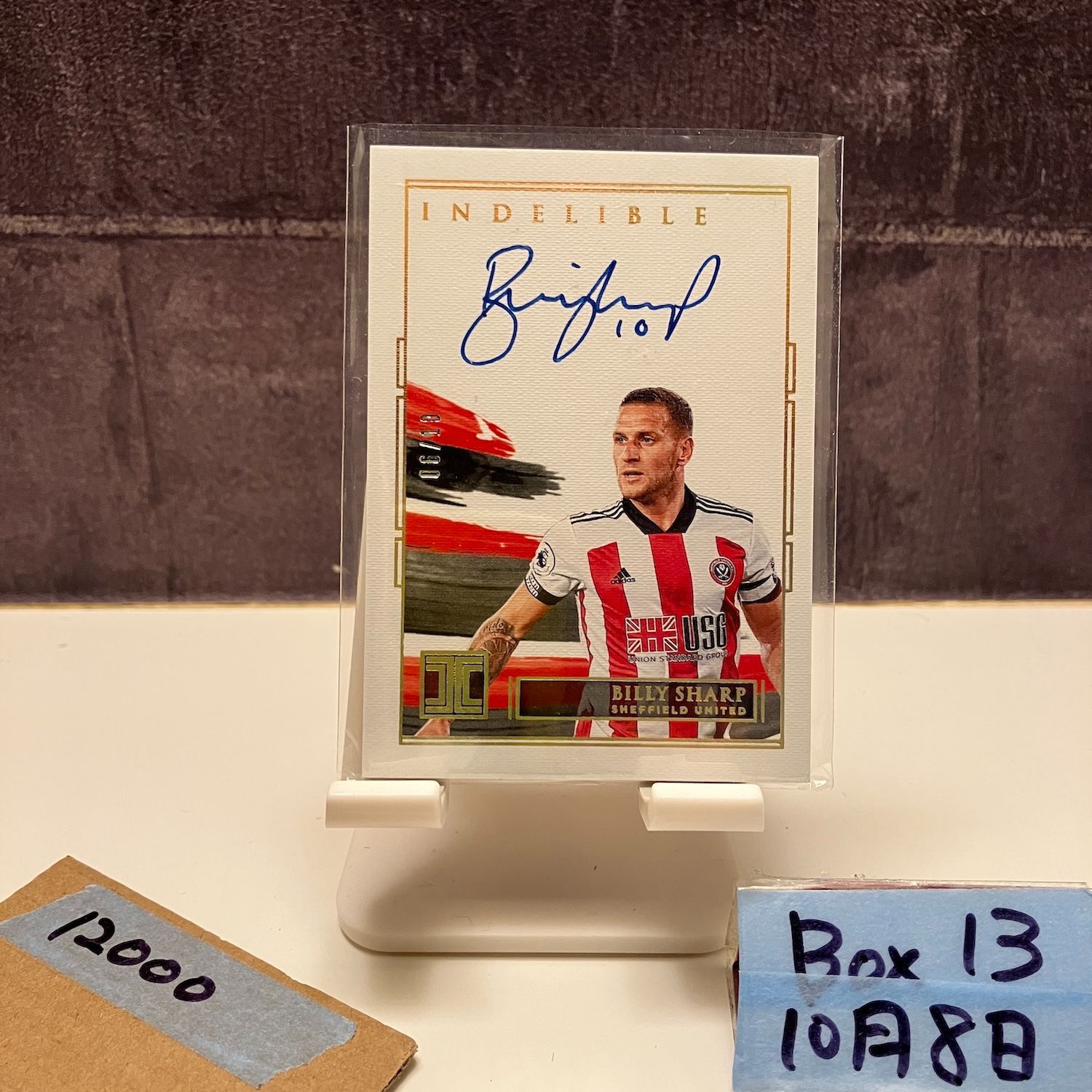 2021 Panini Impeccable Premier League Billy Sharp 06/10 直筆サイン