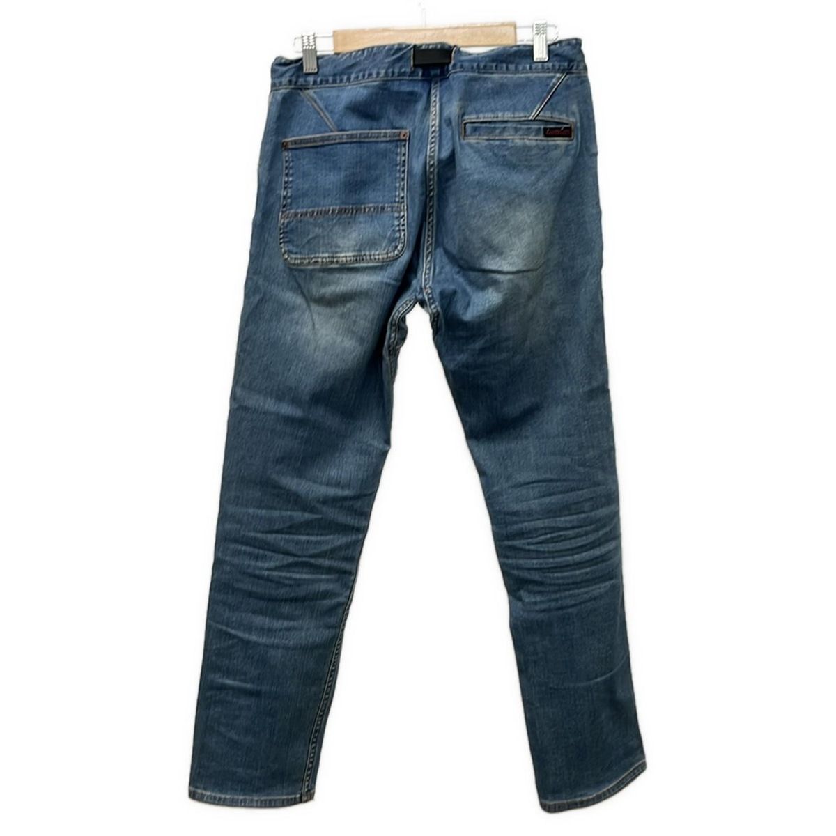 Gramicci グラミチ ジーンズ ライトブルー フルレングス ウエストゴム トレンド感 ストレートデニム 