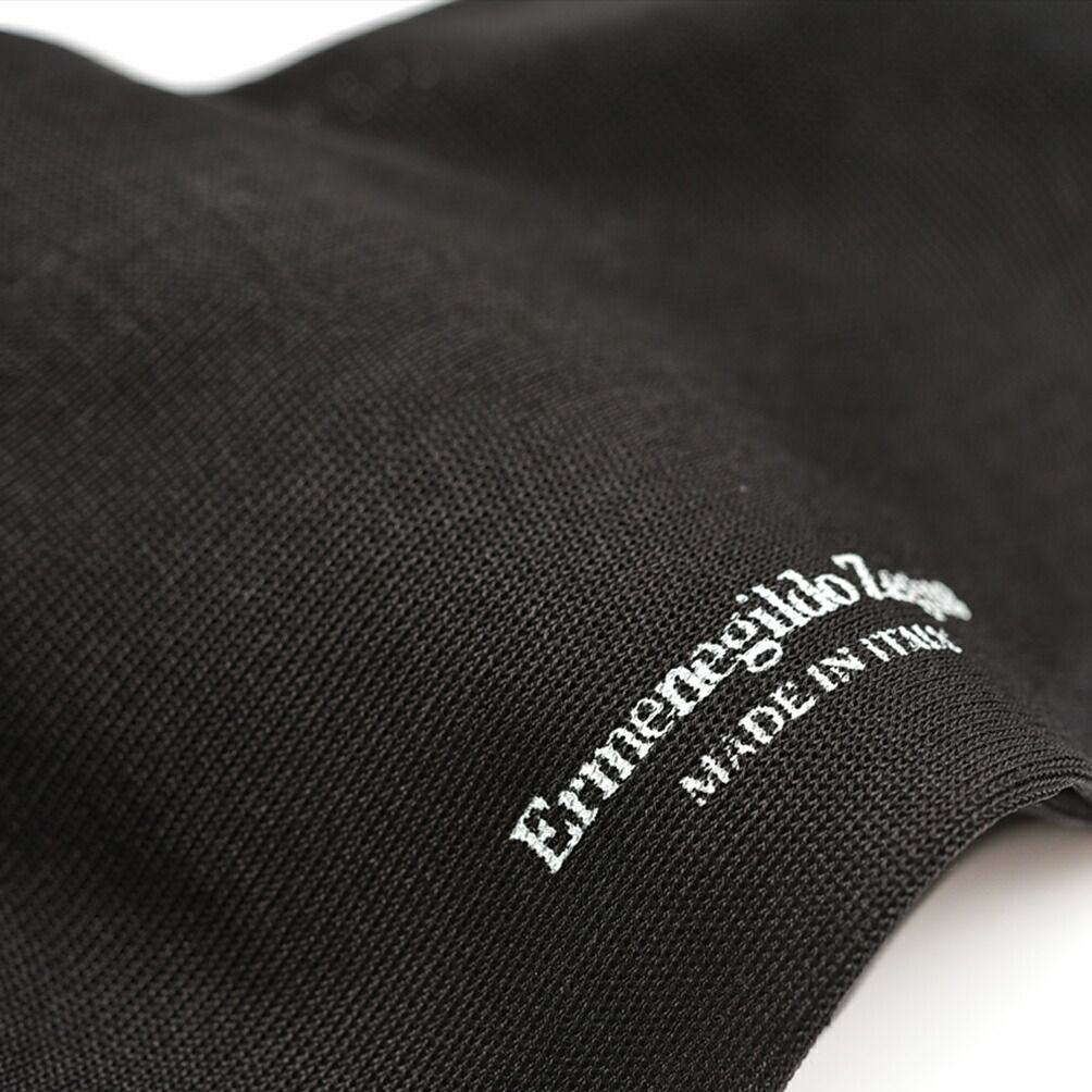 ZEGNA ゼニア ソックス 靴下 ハイソックス ロングホーズ メンズ コットン ダークグレー 428056