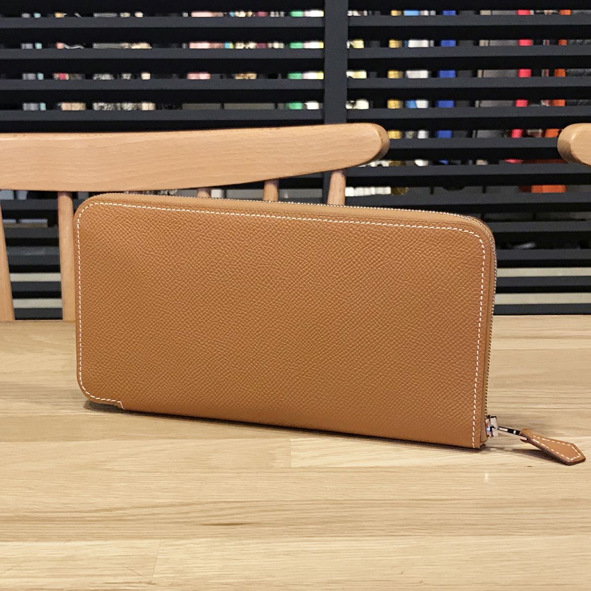新品未使用 エルメス アザップロングシルクイン エプソン ゴールド 
