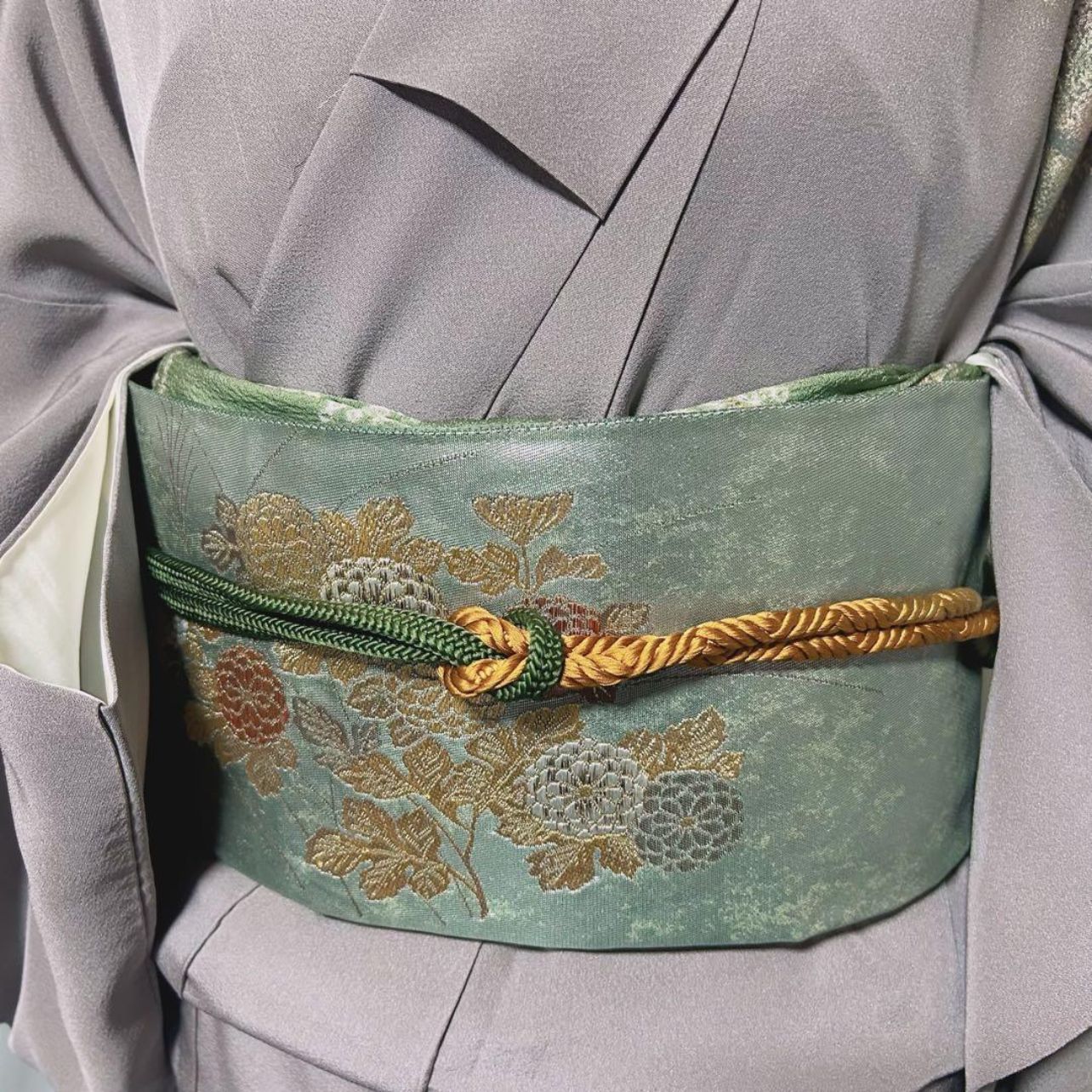 帯締め帯揚げ無し　美品　袷　正絹　辻が花　訪問着　フルセット　西陣唐織純銀箔袋帯 新品 美品 袷 作家 正絹 辻が花 訪問着 フルセット 西陣白金箔辻が花