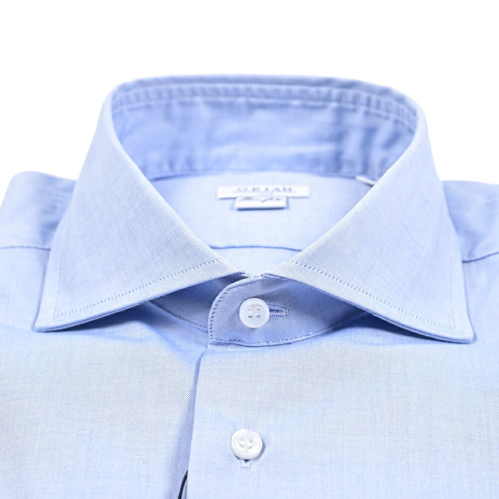 ORIAN オリアン ドレスシャツ ワイシャツ ホリゾンタル 長袖 メンズ Slim Fit スリムフィット コットン ブルー 25-26 AW 426947 高検索ワード ドレスシャツ ビジネスシャツ 