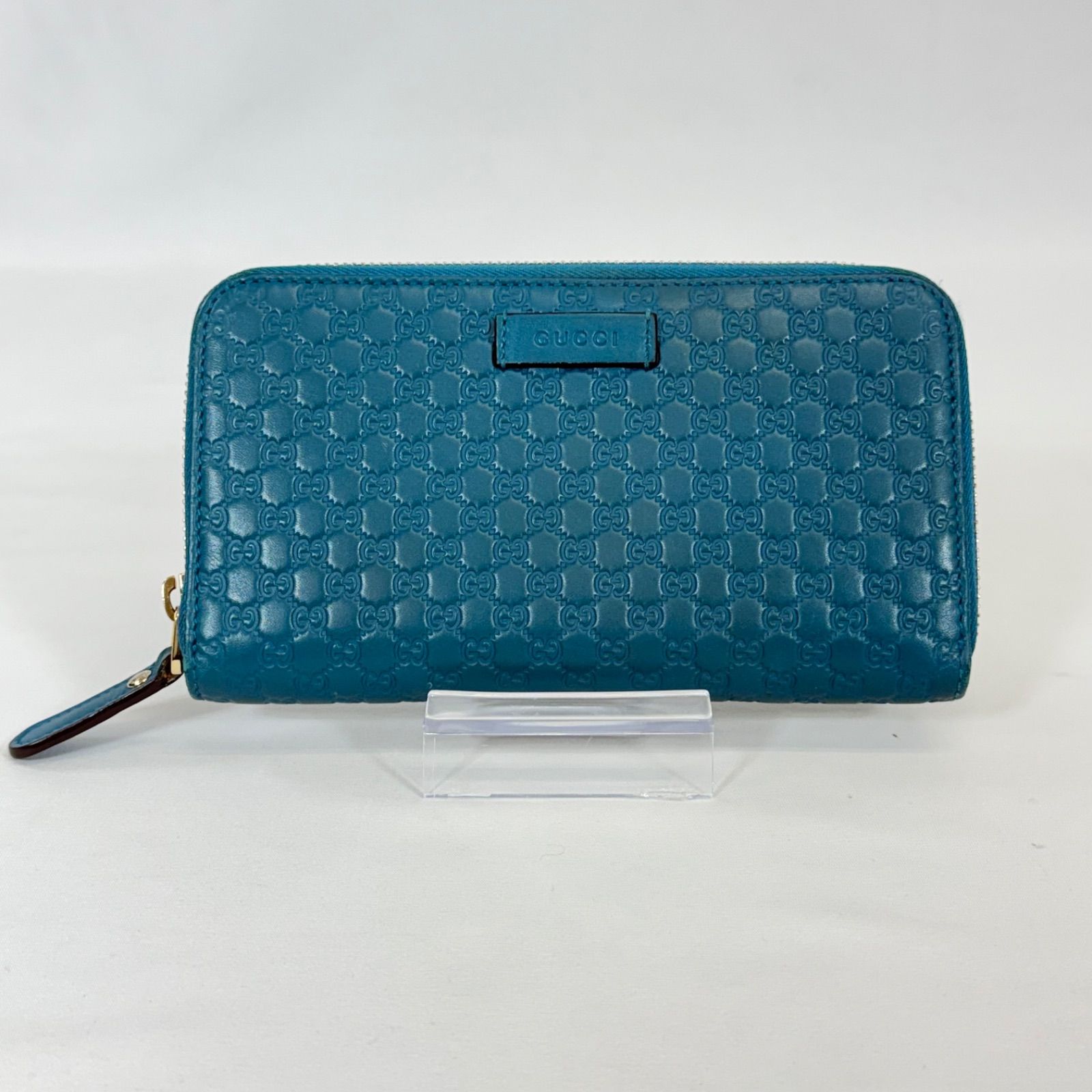 希少・美品】GUCCI グッチ GGロゴ マイクロ シマ ラウンドジップ