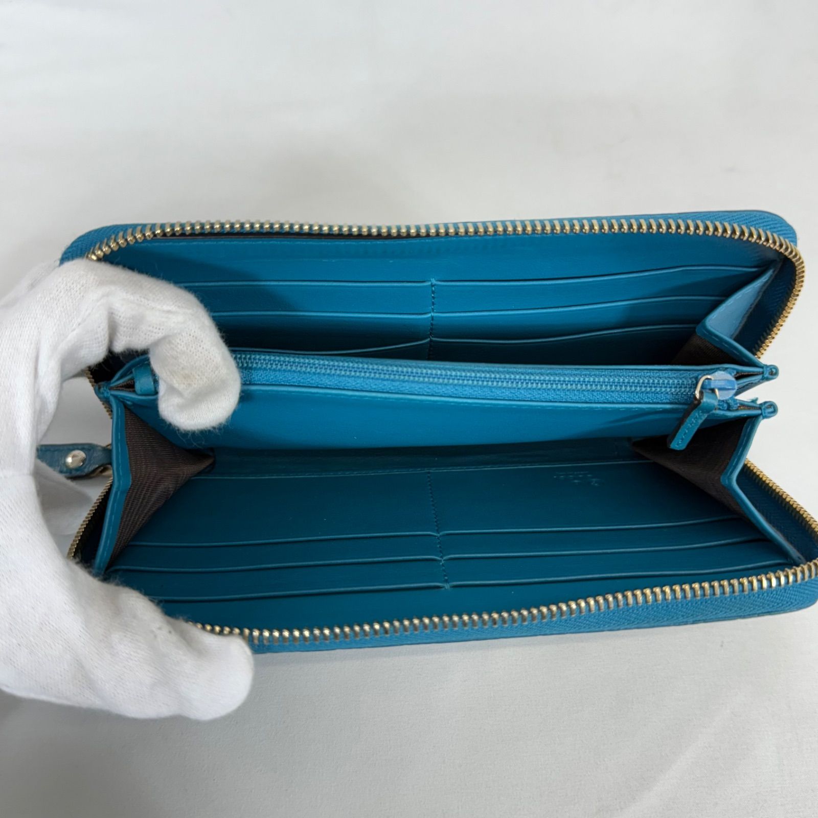 希少・美品】GUCCI グッチ GGロゴ マイクロ シマ ラウンドジップ