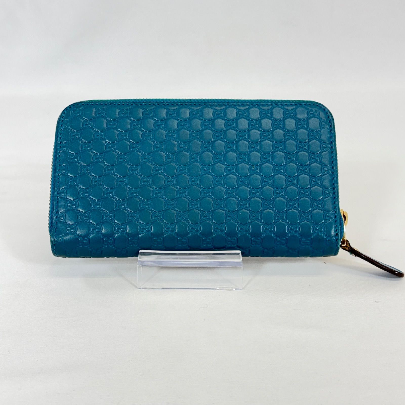 希少・美品】GUCCI グッチ GGロゴ マイクロ シマ ラウンドジップ