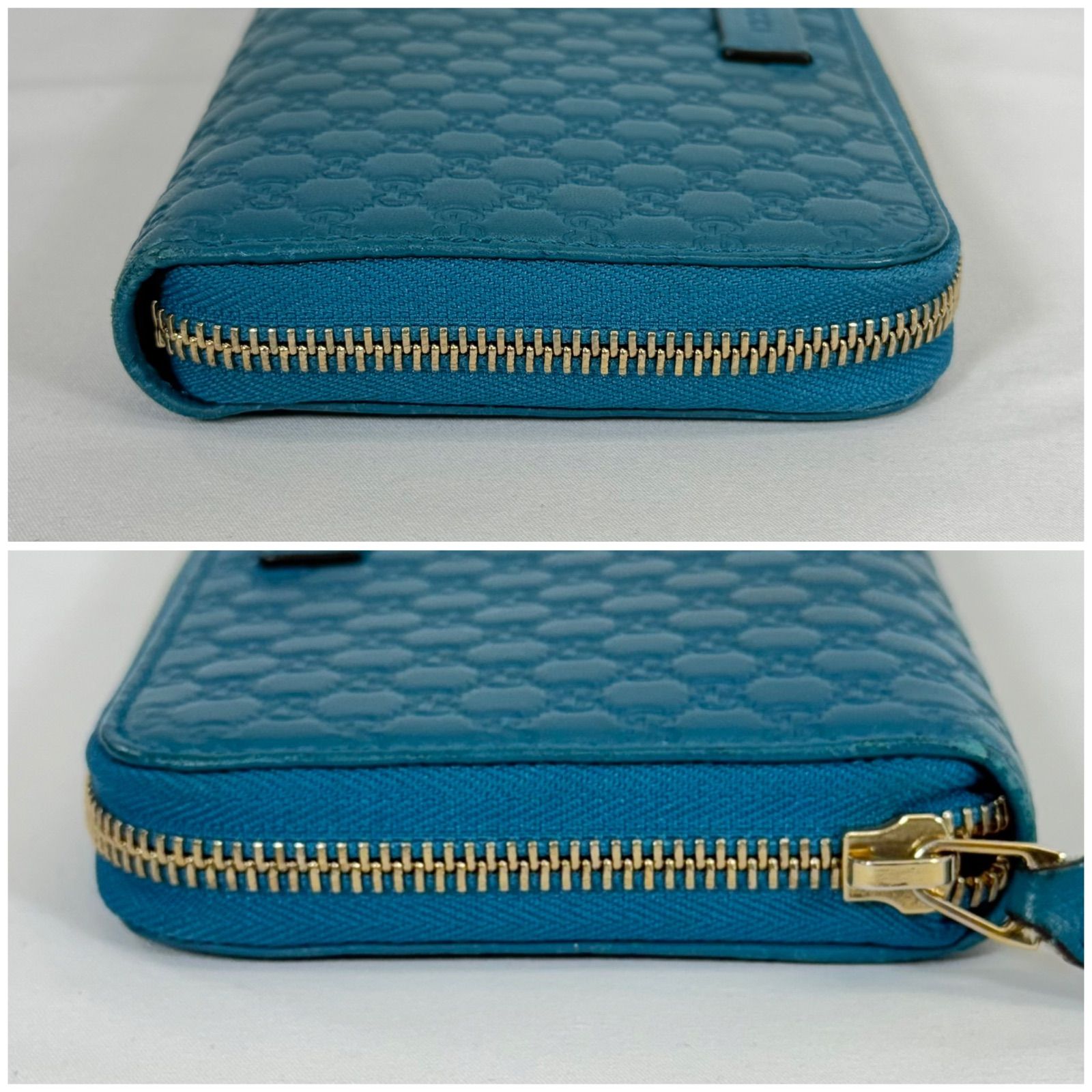 希少・美品】GUCCI グッチ GGロゴ マイクロ シマ ラウンドジップ