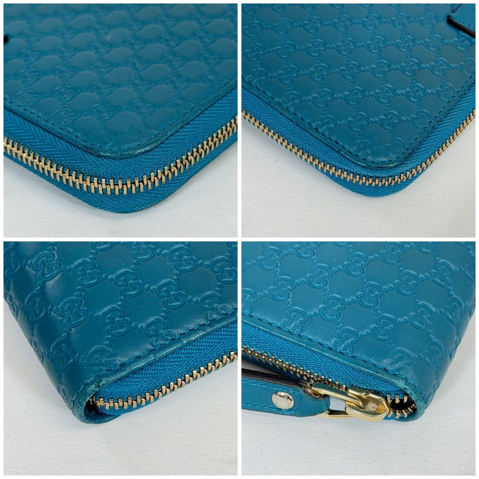 希少・美品】GUCCI グッチ GGロゴ マイクロ シマ ラウンドジップ