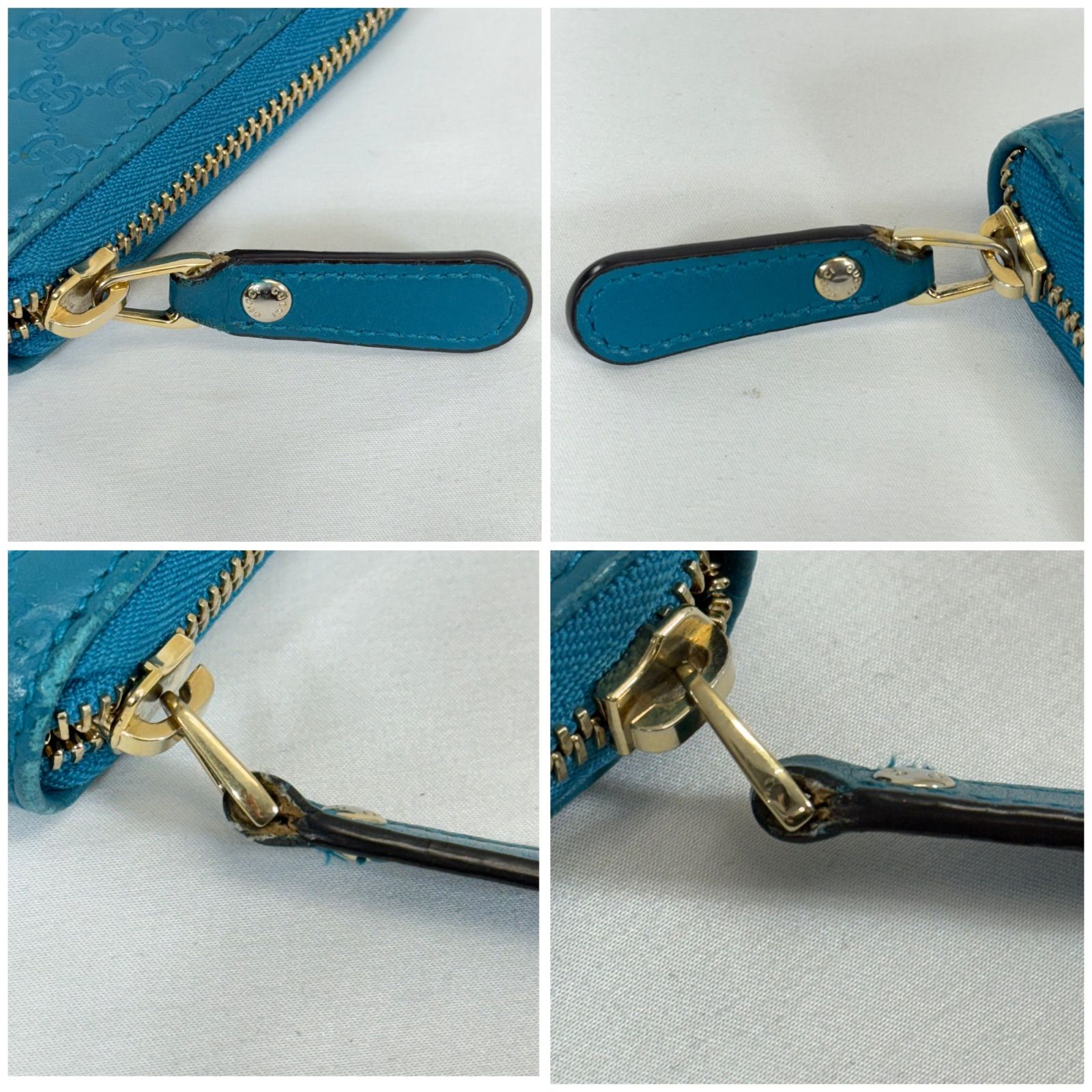 希少・美品】GUCCI グッチ GGロゴ マイクロ シマ ラウンドジップ