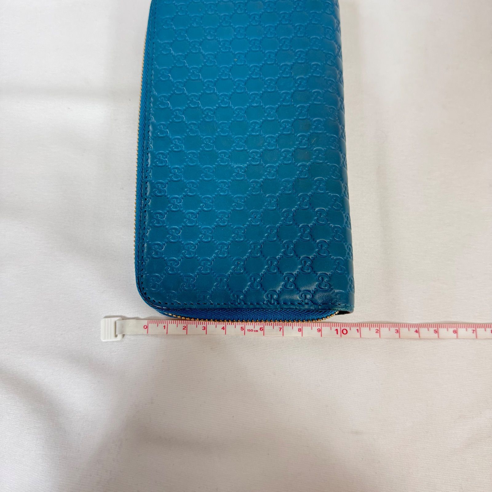 希少・美品】GUCCI グッチ GGロゴ マイクロ シマ ラウンドジップ