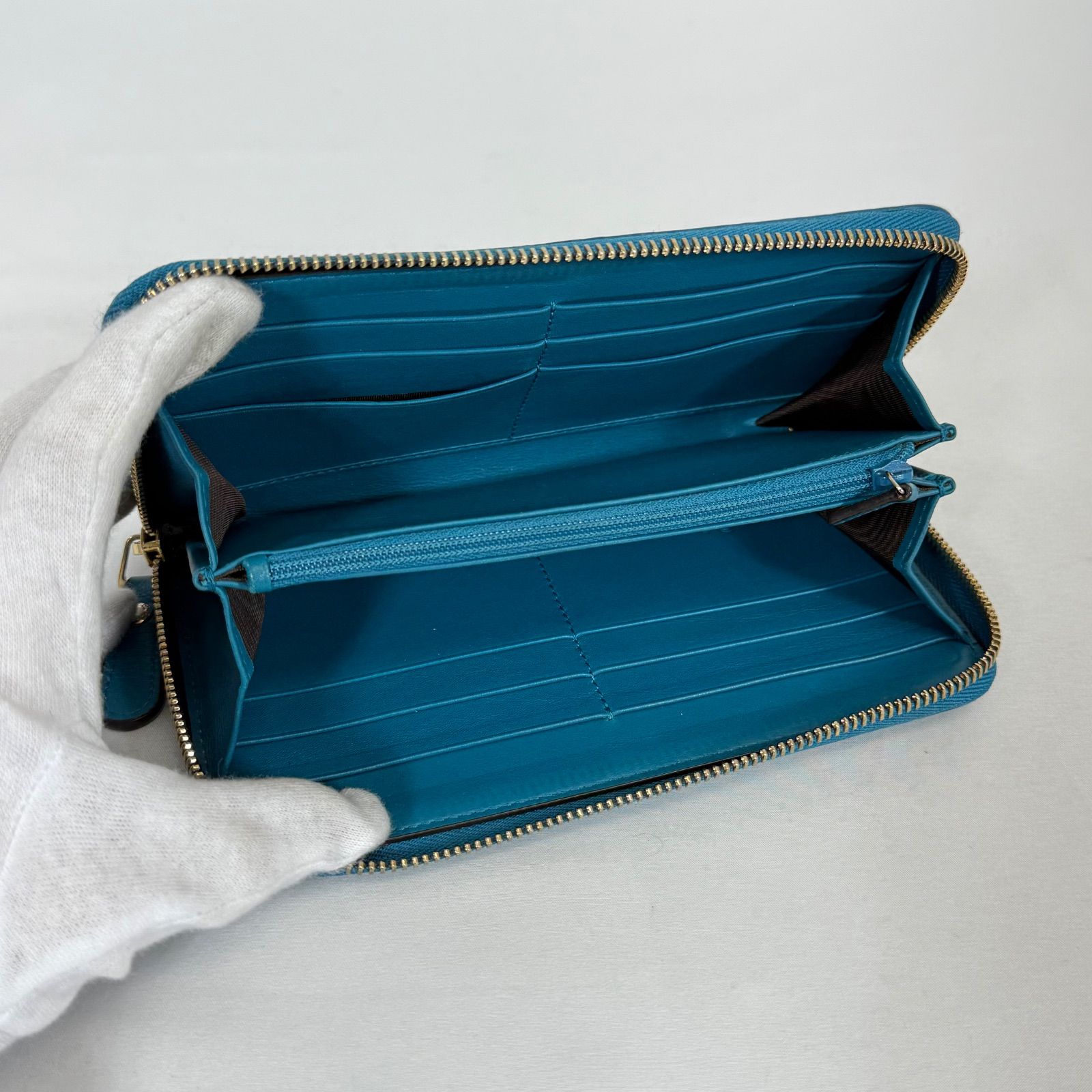 希少・美品】GUCCI グッチ GGロゴ マイクロ シマ ラウンドジップ