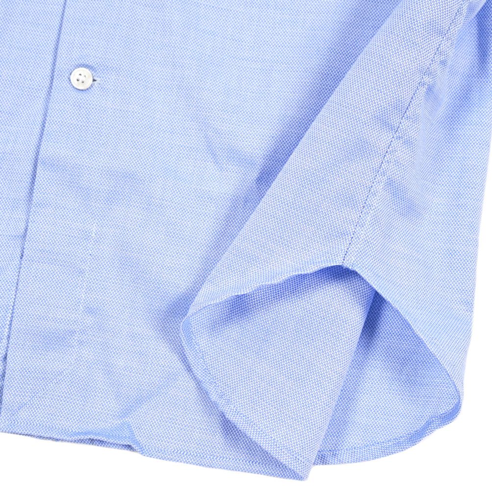 ORIAN オリアン / Vintage Regular Fit レギュラーフィット ドレスシャツ ワイシャツ ボタンダウン 長袖 メンズ ナチュラルストレッチ コットン100% 織柄 ブルー / 25-26AW / 426839