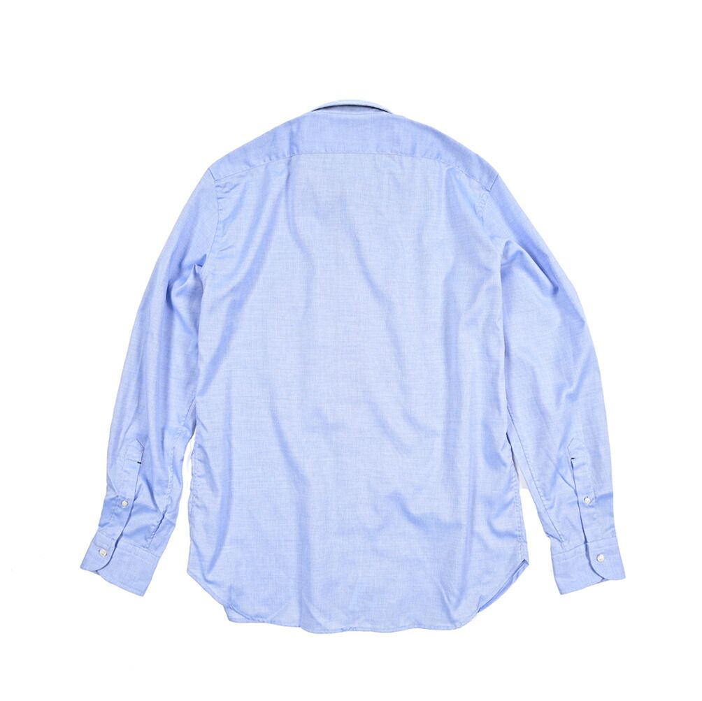 ORIAN オリアン / Vintage Regular Fit レギュラーフィット ドレスシャツ ワイシャツ ボタンダウン 長袖 メンズ ナチュラルストレッチ コットン100% 織柄 ブルー / 25-26AW / 426839