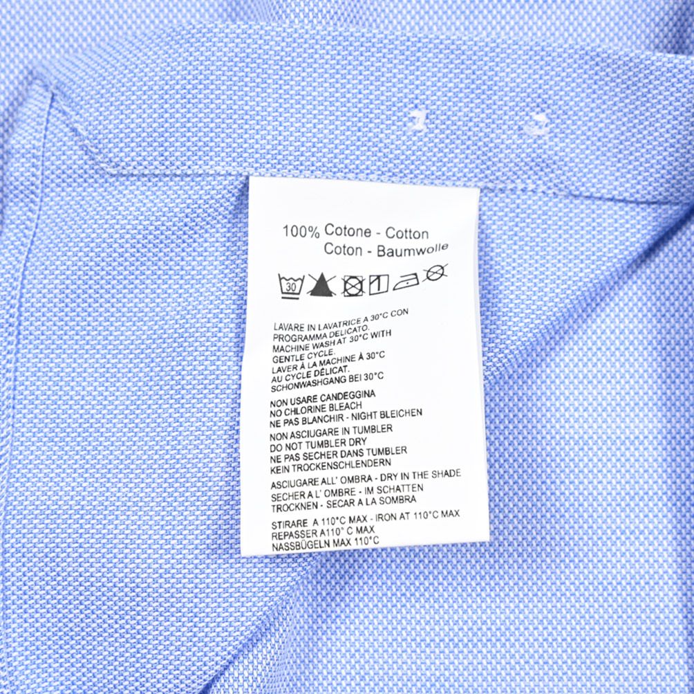 ORIAN オリアン / Vintage Regular Fit レギュラーフィット ドレスシャツ ワイシャツ ボタンダウン 長袖 メンズ ナチュラルストレッチ コットン100% 織柄 ブルー / 25-26AW / 426839