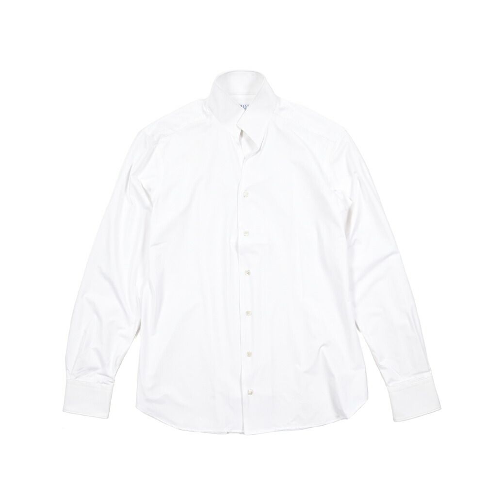 ORIAN オリアン Functional Garment 360°スーパーストレッチ ドレスシャツ スキッパー 立ち襟 長袖 メンズ ナイロン 形状記憶 速乾 透湿 抗菌 ホームケア ホワイト 25-26 AW 426888