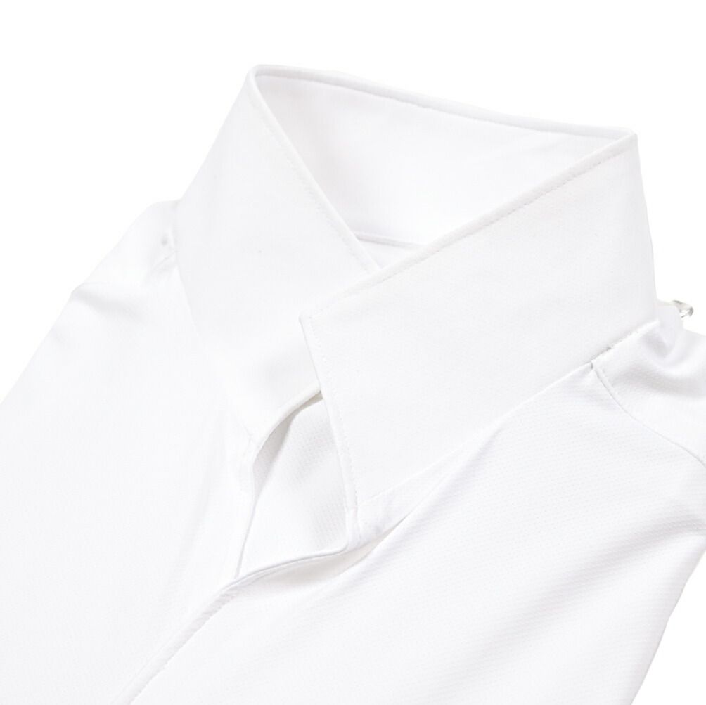 ORIAN オリアン Functional Garment 360°スーパーストレッチ ドレスシャツ スキッパー 立ち襟 長袖 メンズ ナイロン 形状記憶 速乾 透湿 抗菌 ホームケア ホワイト 25 26 AW 426888