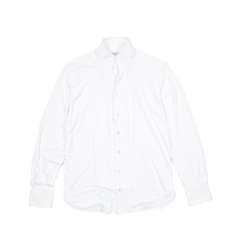 ORIAN オリアン Functional Garment スキッパーシャツ 長袖 メンズ ストレッチナイロン ホワイト 25 26 AW 426851