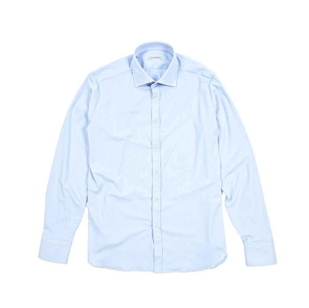 GUY ROVER ギローバー ドレスシャツ ワイシャツ ワイド 長袖 メンズ ストレッチ ナイロン ブルー 25-26 AW 427620