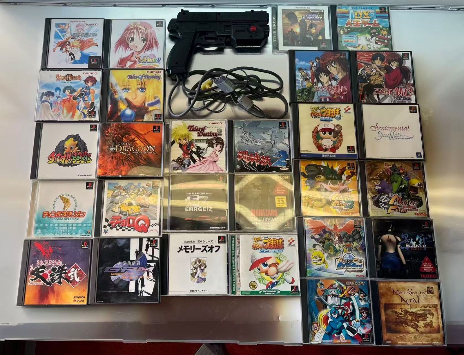 動作未 PS用 ゲームソフト28 ガンコントローラー セット