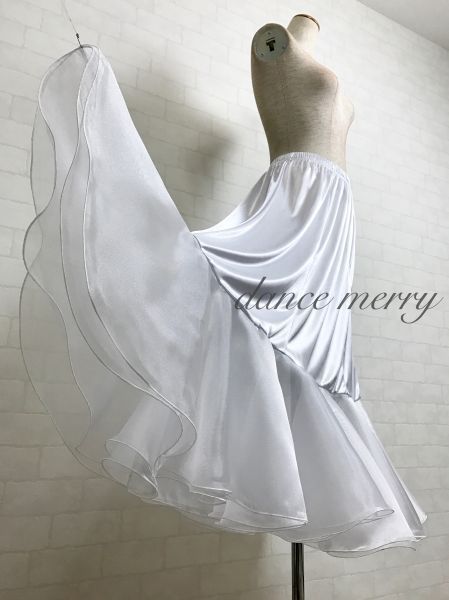 ボリューム MERRY 社交ダンス パニエ 白 ペチコート インナースカート スカート パーティ 1283