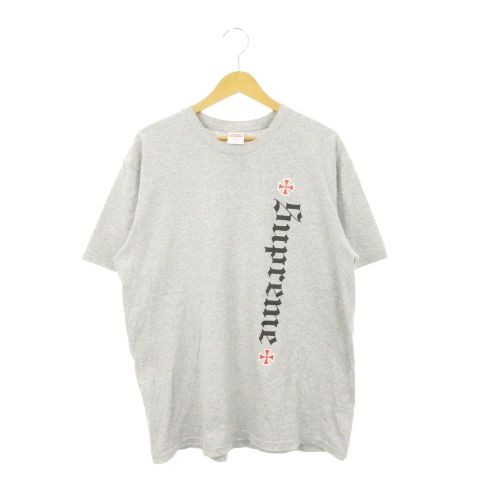 シュプリーム SUPREME Independent インディペンデント Tシャツ カットソー クルーネック 半袖 プリント ロゴ M グレー AH 10 GY 12