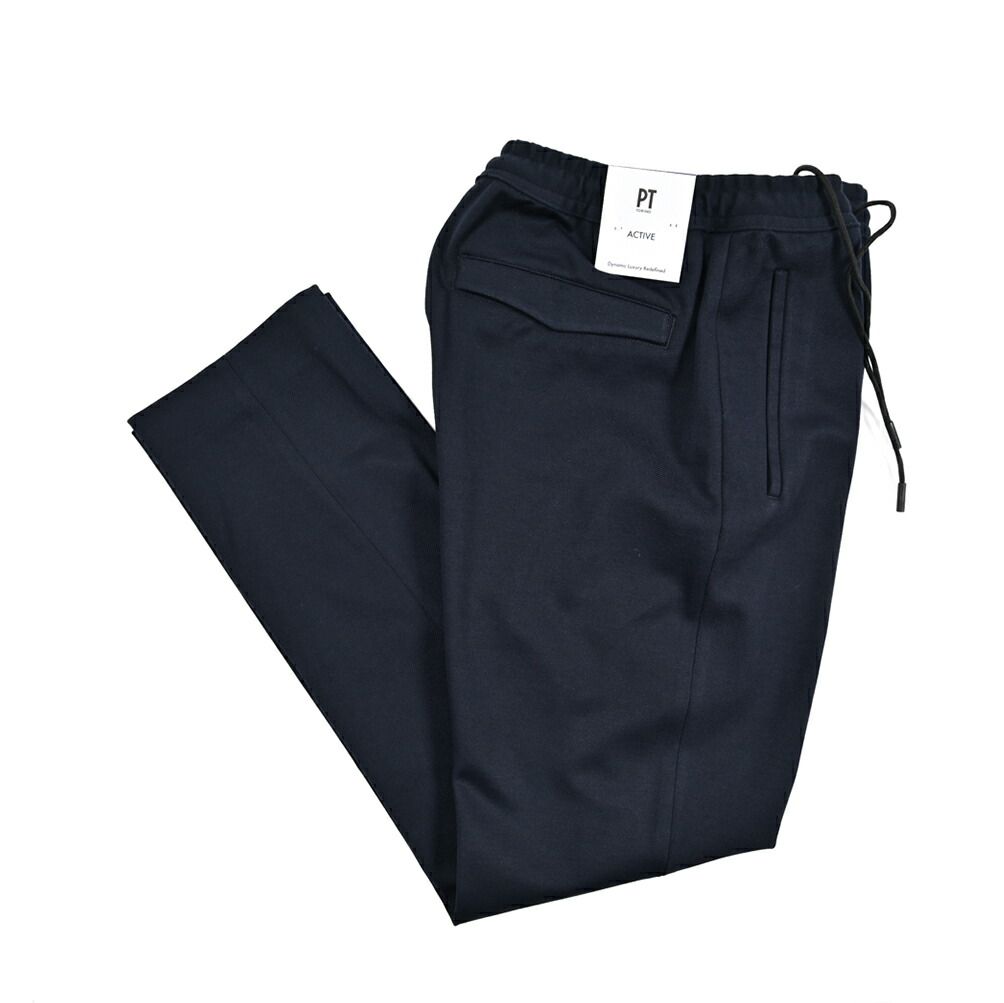 PT TORINO ピーティートリノ Active OMEGA イージースラックス ノータック ストレッチパンツ 秋冬 メンズ ビスコース ポリアミド ネイビー 430747