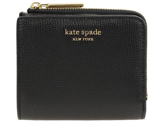 ケイトスペード ニューヨーク 二つ折り財布 L字ファスナー ミニ財布 kate spade york レディース pwru 7250 001 Black ブラック アウトレット