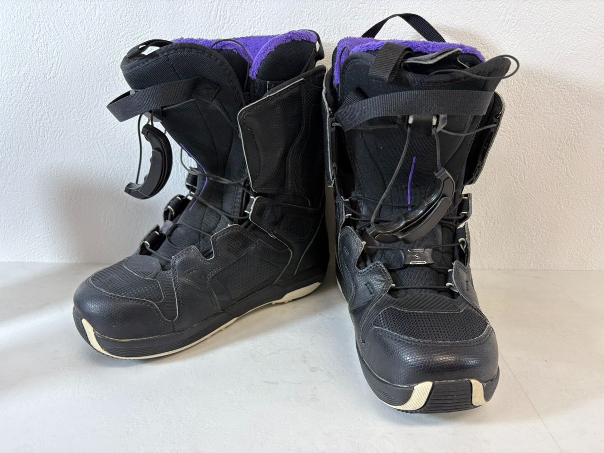 12117-064☆salomon/サロモン/スノーボード/ブーツ/24cm /黒/紫