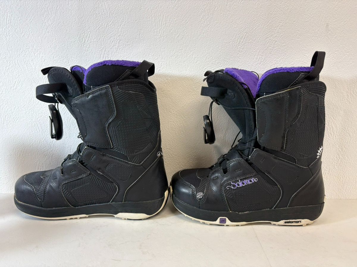 12117-064☆salomon/サロモン/スノーボード/ブーツ/24cm /黒/紫