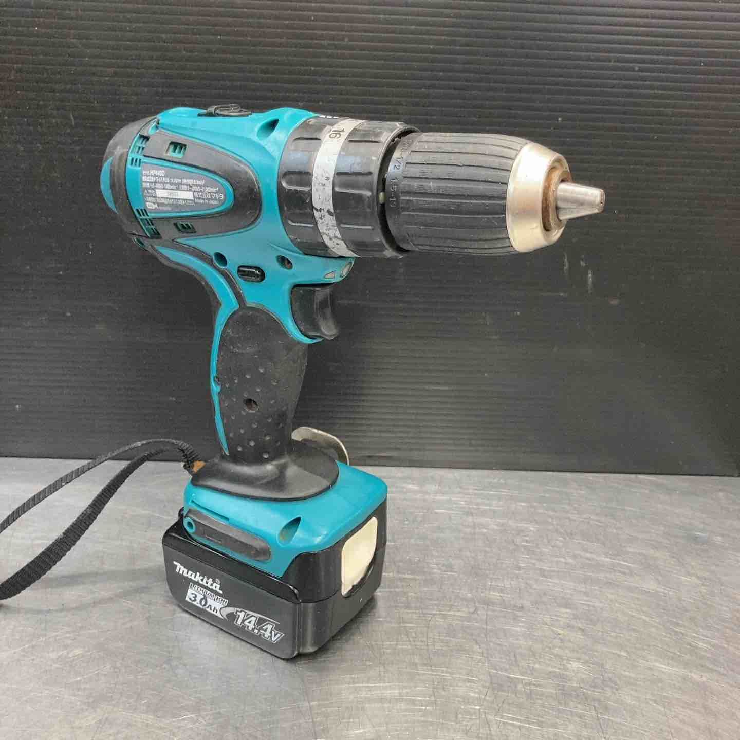 品 マキタ makita 14.4 V コードレス震動ドリルドライバー HP 440 DZ バッテリー 付属