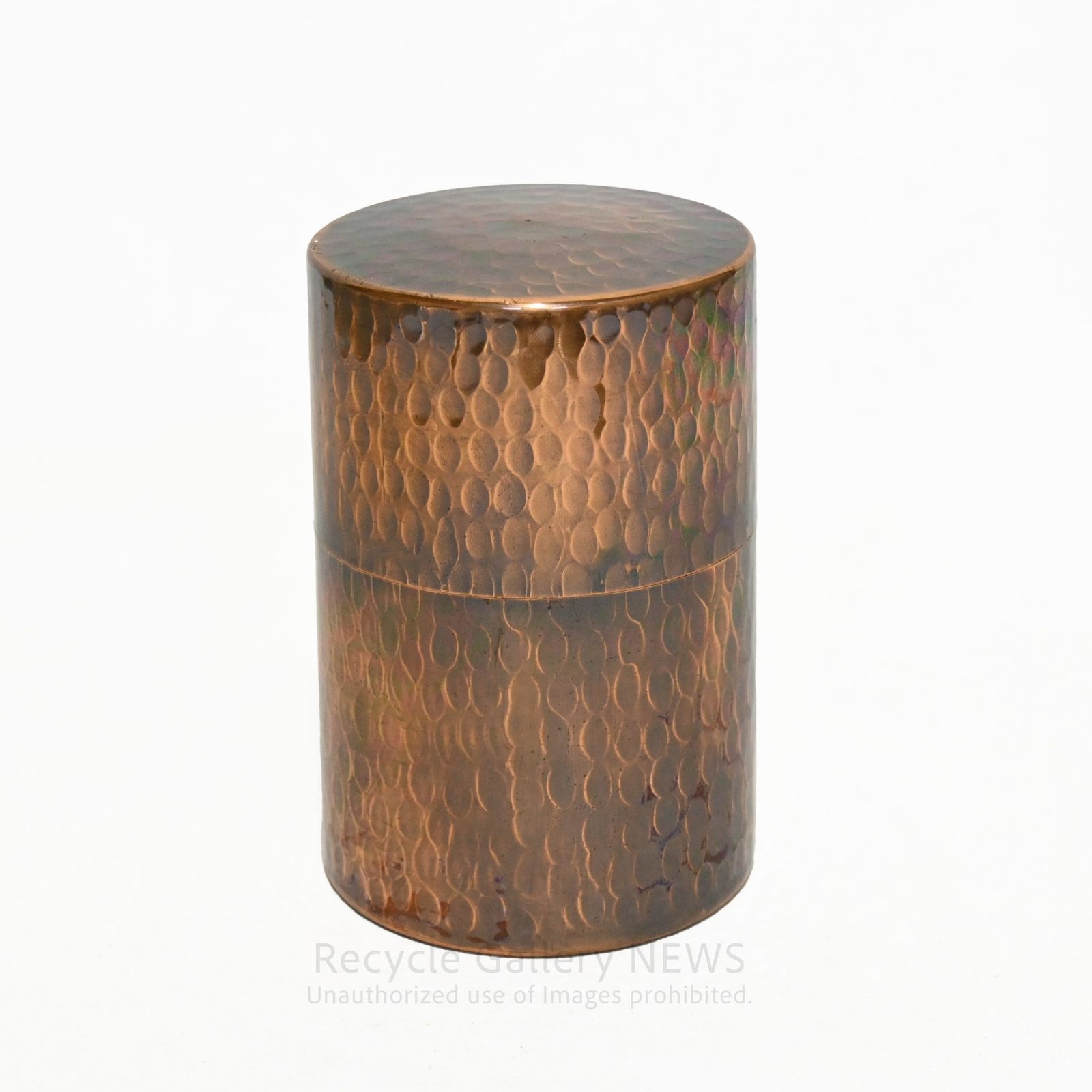 茶筒 銅製 鎚目 茶道 茶器 茶入 茶器 鎚起銅器 ○ 英純堂 鎚起銅器 銅製 茶筒 - メルカリ