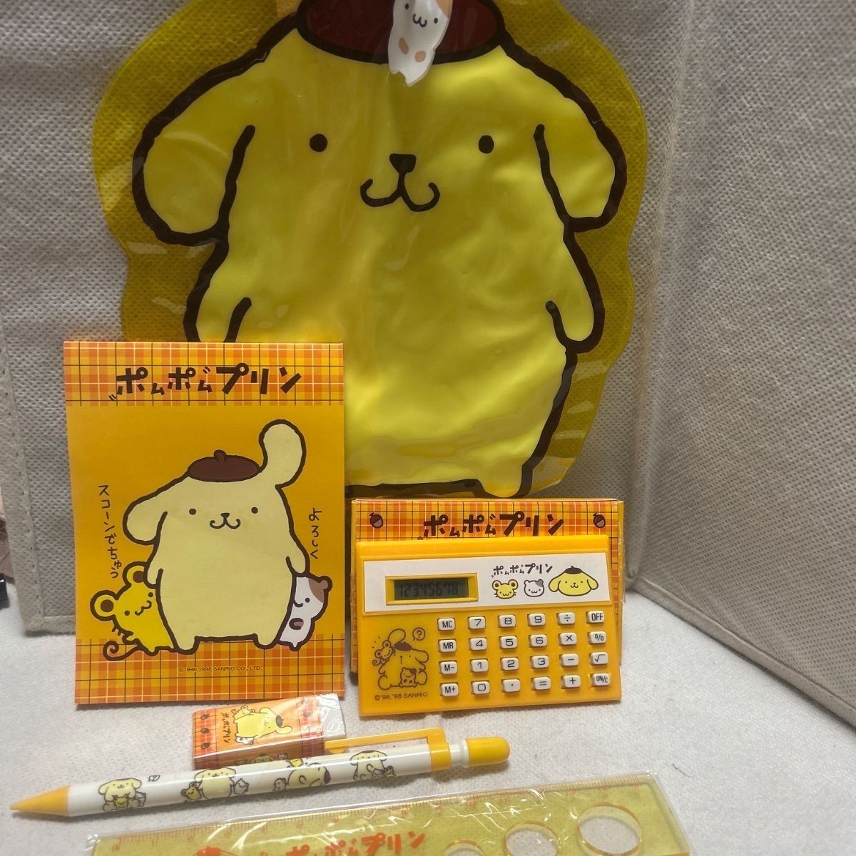 ポムポムプリン スタディ文具セット 1 9 9 6、 1 9 9 8 ヴィンテージ品