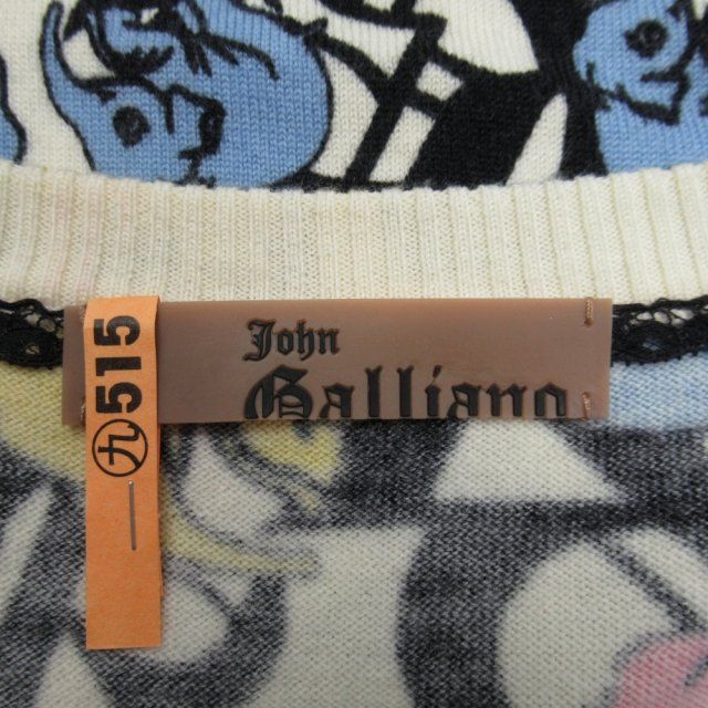 美品 ジョンガリアーノ JOHN GALLIANO エレファント 象柄 ウールニット