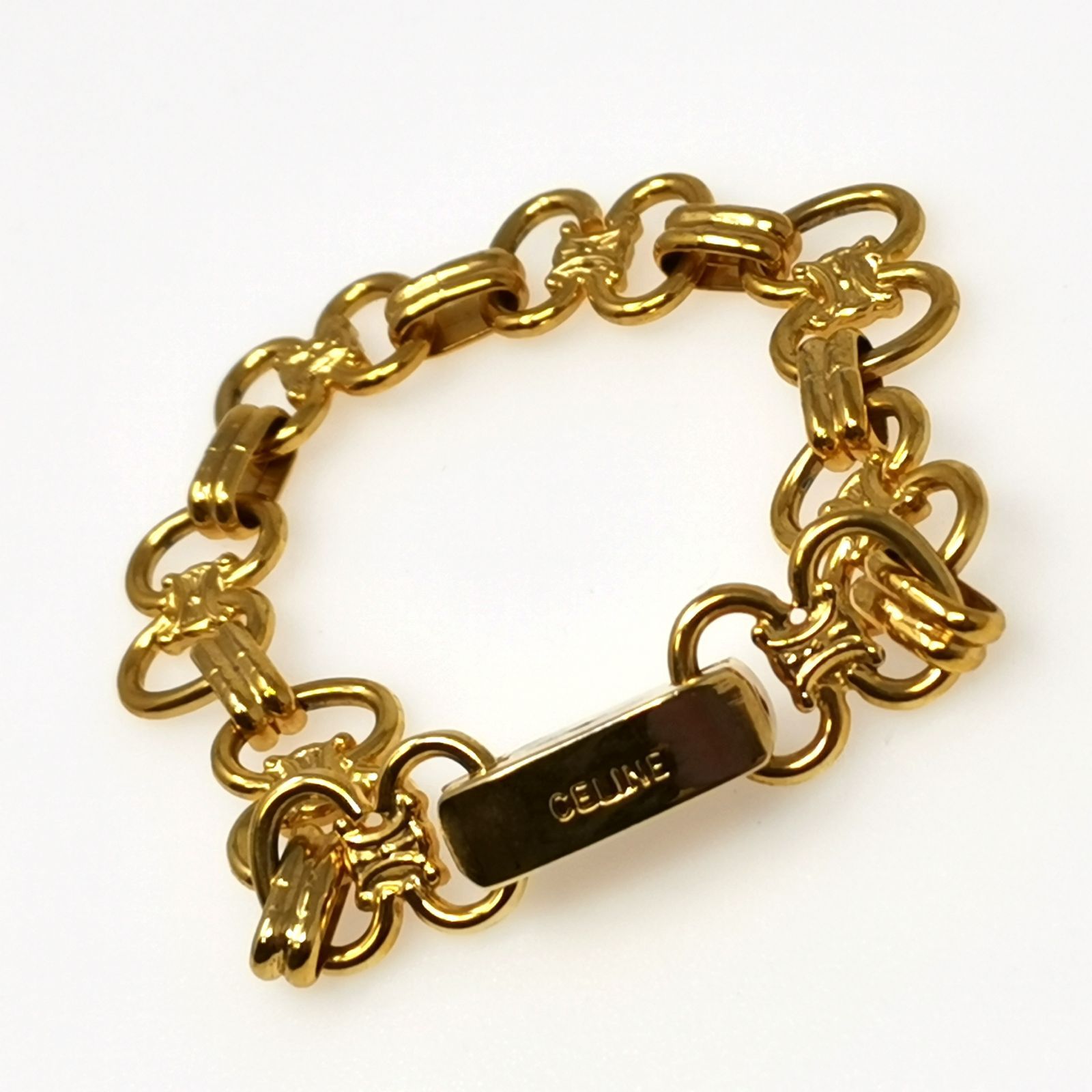 CELINE セリーヌ ブレスレット レディース ゴールドカラー 中古品 サビ