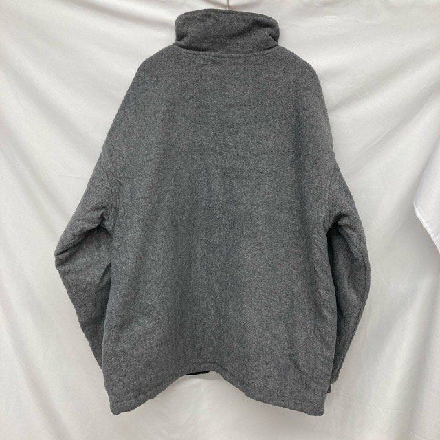 C243 XL相当 アメリカ古着 ウール混 フリースジャケット グレー 無地