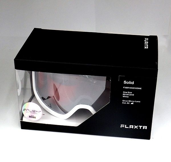 Flaxta/フラクスタ スキーゴーグル Solid White ホワイト/シルバー