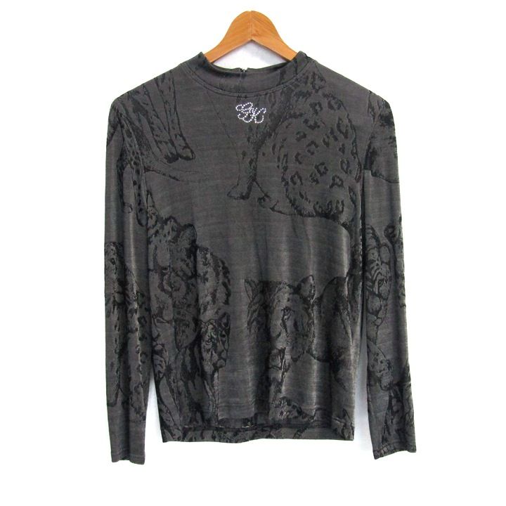 ❤❤期間限定❤❤【伊太利屋】柔らか❤❤セーブルお襟❤❤ライダース❤イタリー製❤❤ 伊太利屋 長袖Tシャツ ストレッチ ブランド トップス レディース 9