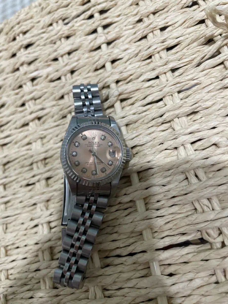 ROLEX デイトジャスト ダイヤ ピンク版 スチール 時計