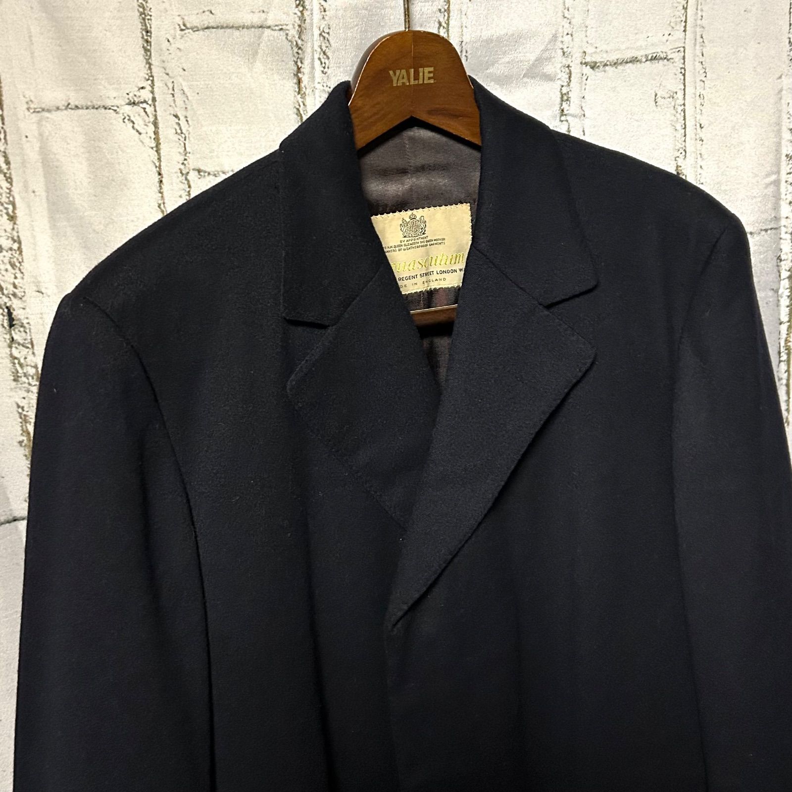 美品 英国製 アクアスキュータム Aquascutum ステンカラー ロング