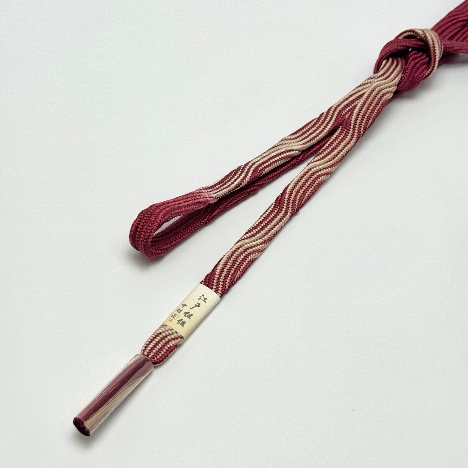  帯締め 江戸組紐 中村正 角朝組 流水縞ぼかし 0208 帯締め 帯留め 帯飾り