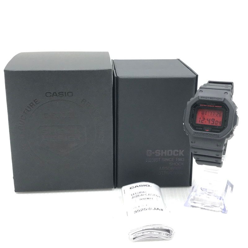 CASIO G-SHOCK DW-5600BBR-1JF 【中古美品】 中古美品】G-SHOCK ジーショック DW-5600BBR-1JF デジタル クォーツ