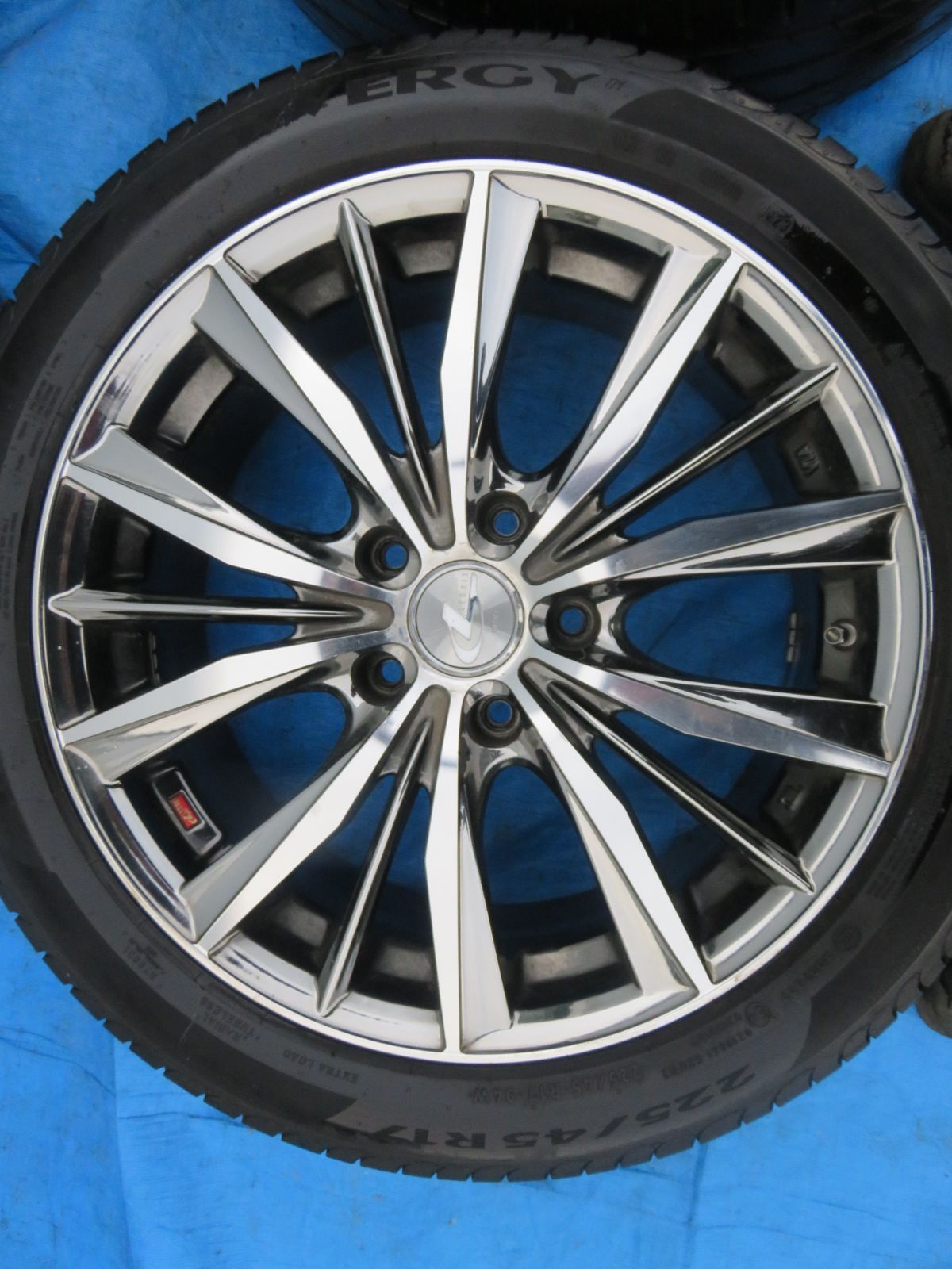 SFC 3814 Weds LEONIS VX 17インチ 17 7 0 J 42 5穴 PCD 114 3 ホイールタイヤ 225 45 R 夏タイヤ４本セット アルファード ヴェルファイア エスティマ