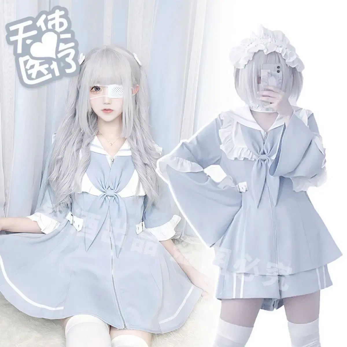 明珠学園 地雷系 医療科 ONE PIECE ハーフパンツ タイ セット