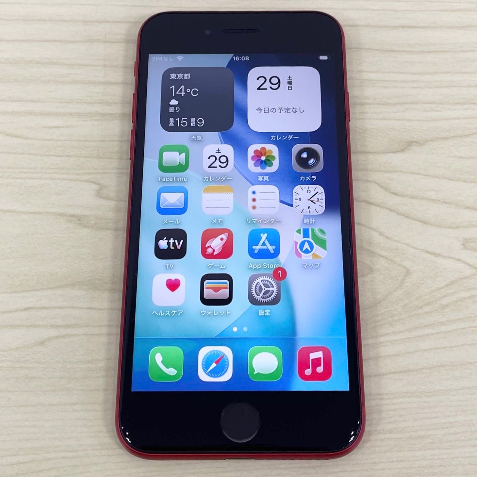 美品】iPhoneSE2 64GB レッド SIMフリー 21661 - メルカリ