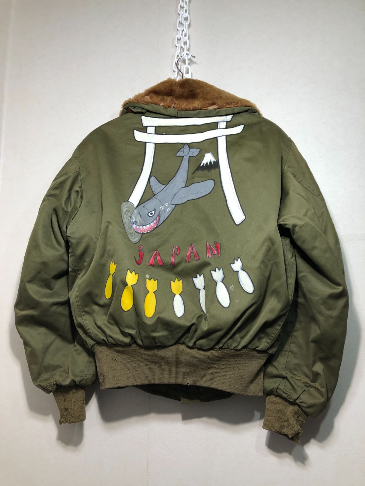 421192 ミリタリー B-15 フライト ジャケット CROWN USA 421192 ミリタリー BNN-15 フライト ジャケット CROWN USA ジッパー