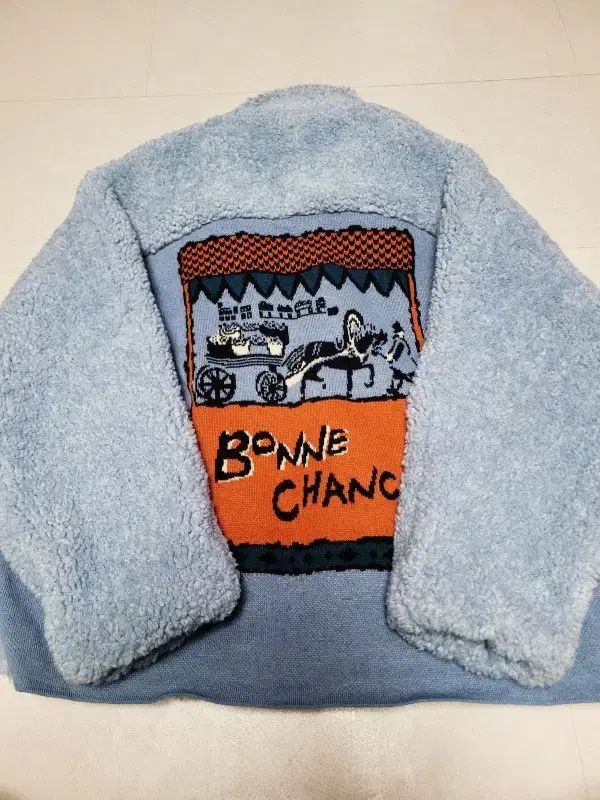 ベネトン フリース スカイブルー オーバーサイズ ジップアップ ジャケット 1236