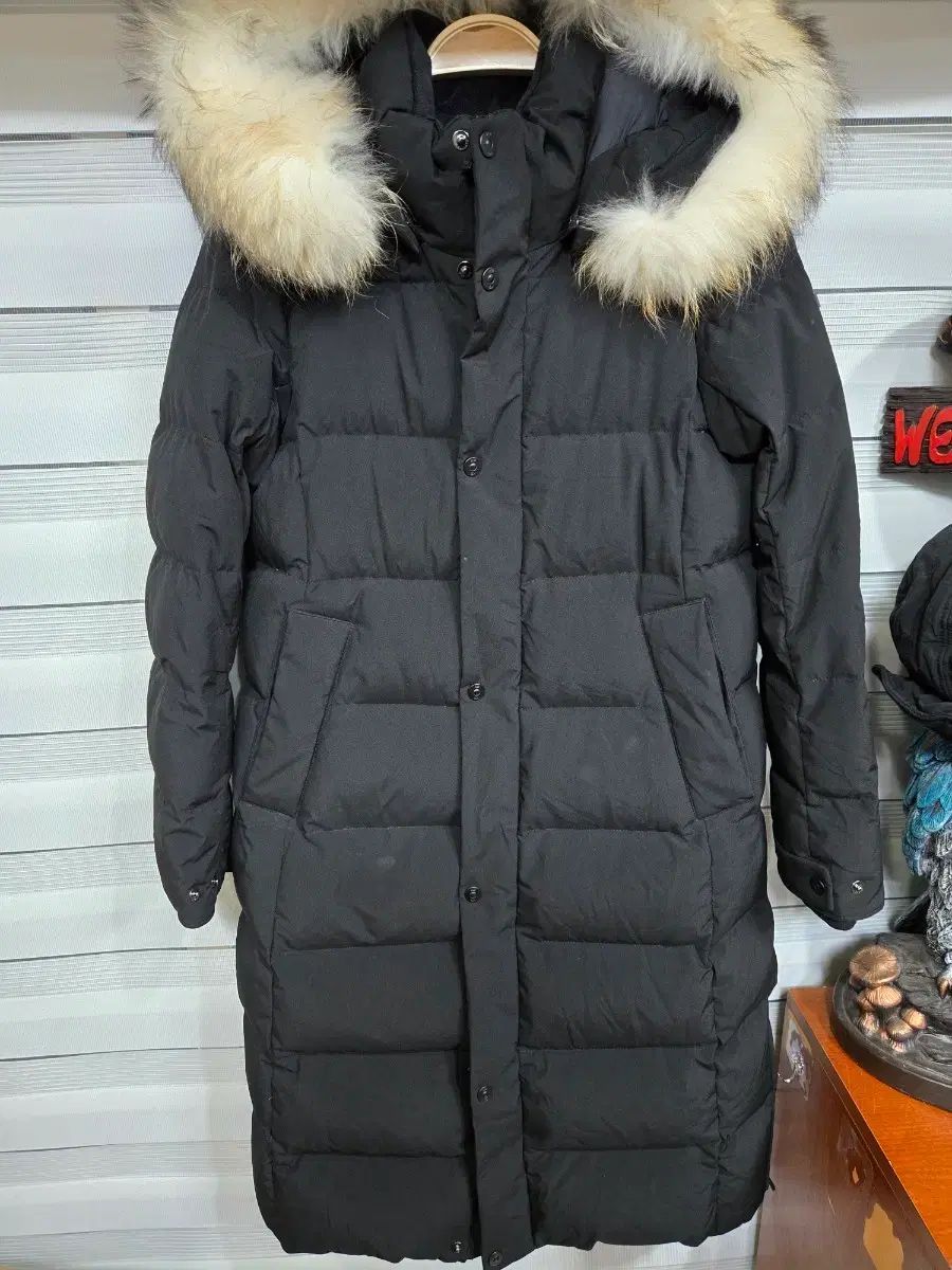 K2 ブラック ロングダウンジャケット フード ファー ダウンコート