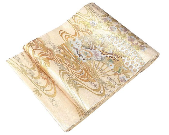 【超美品】和田光正 金彩 訪問着 袋帯 セット 袋帯 正絹 金彩友禅 和田光正作 扇面 四季花 礼装用 フォーマル 美品