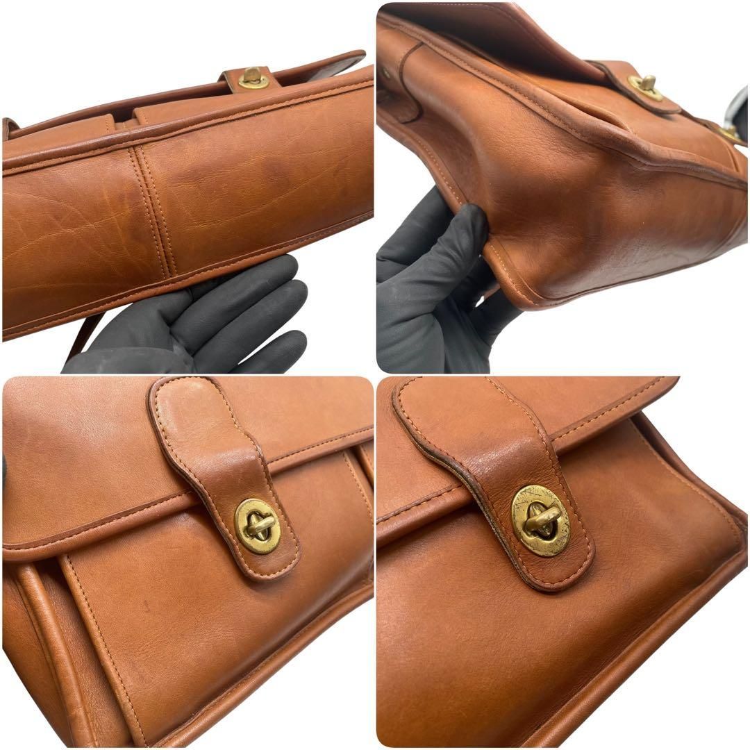 良品 COACH オールドコーチ 2way ブリーフケース USA製 ブラウン