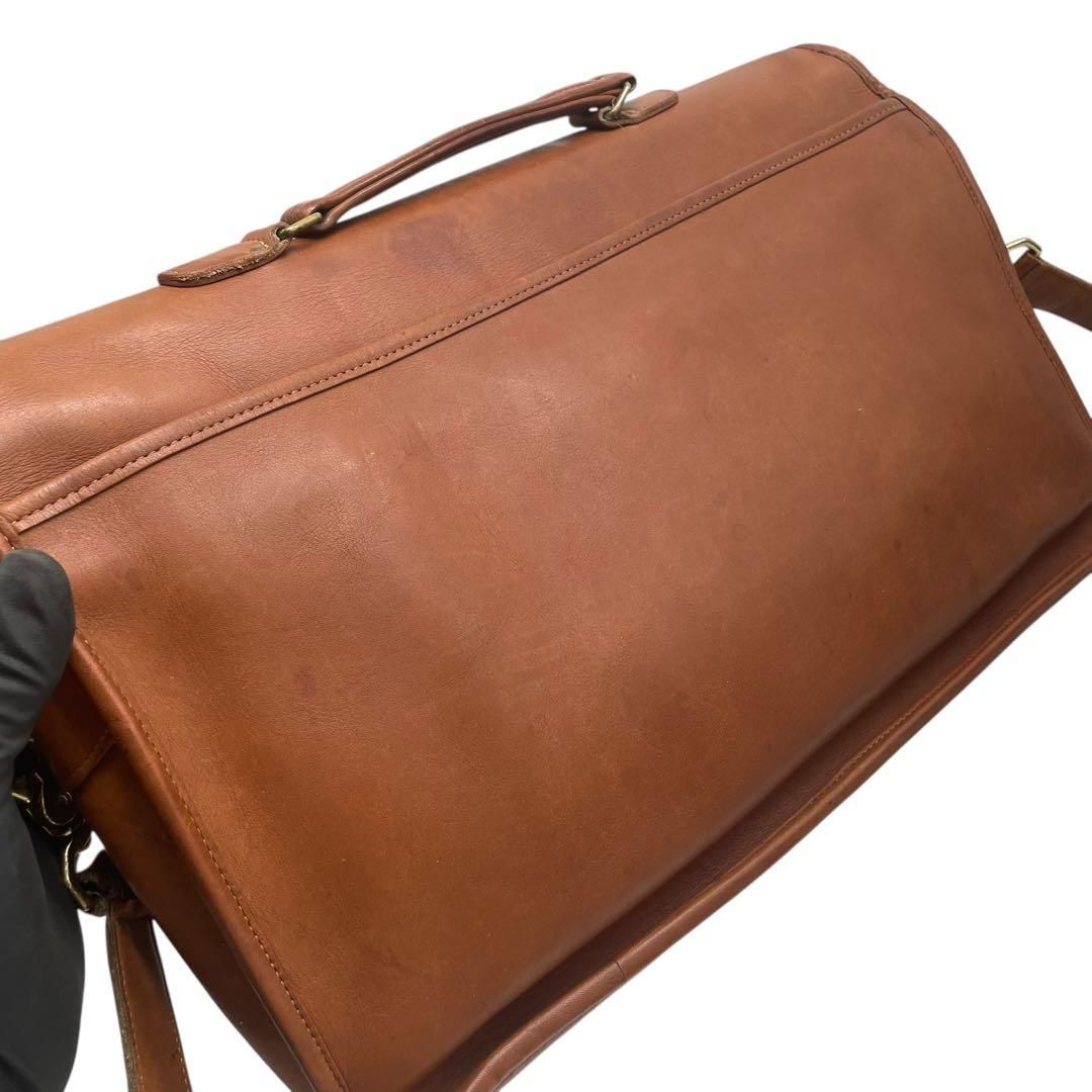 良品 COACH オールドコーチ 2way ブリーフケース USA製 ブラウン
