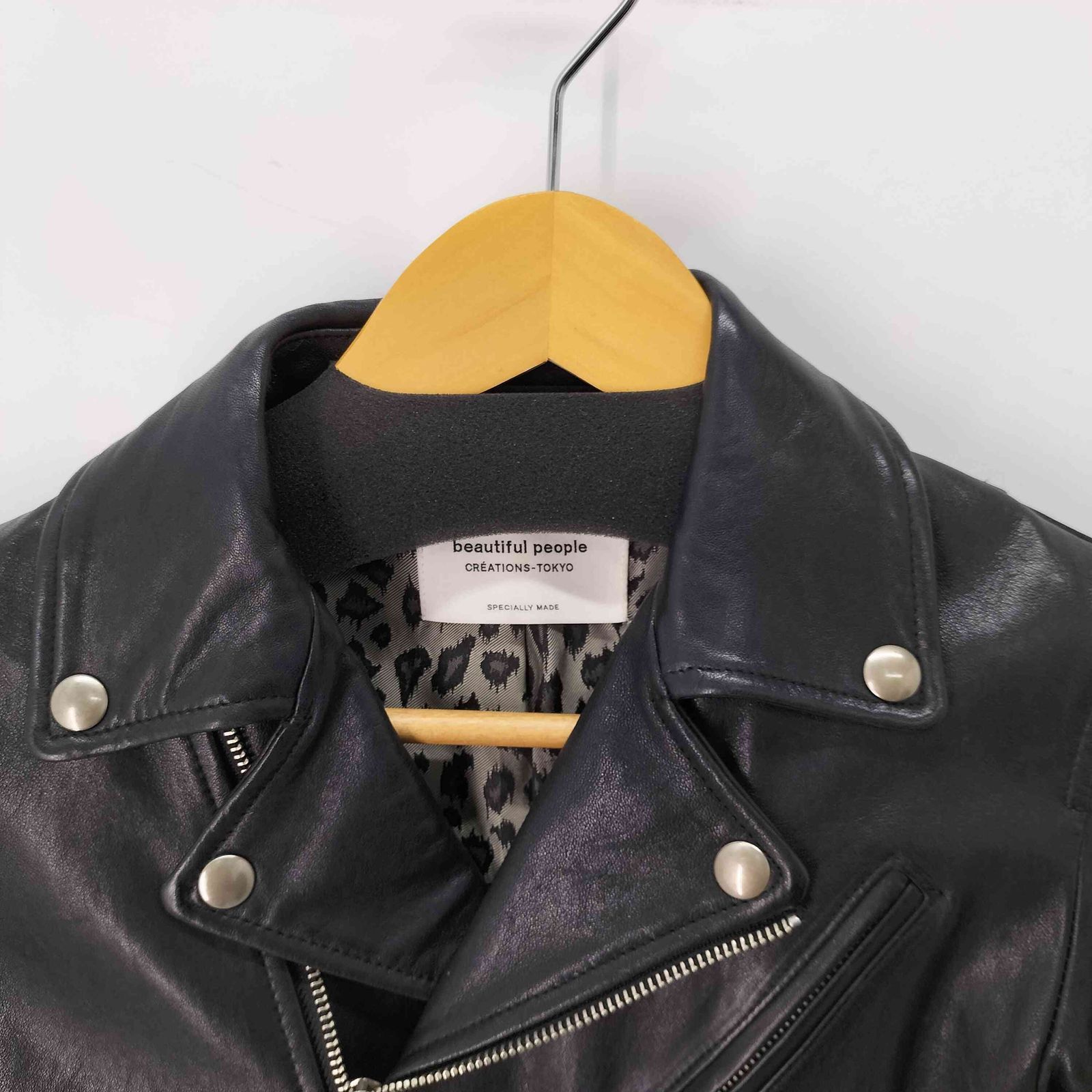 ビューティフルピープル beautiful people 裏地レオパード レザー